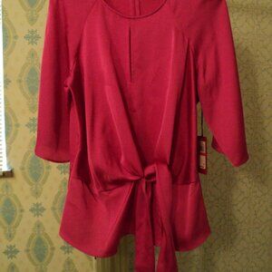 New, Vince Camuto,  Gorgeous, Bright Pink, Blouse, Size XS w/a flattering Tie